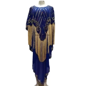 African Dresses For Women Lace Tassel Dashiki Dress